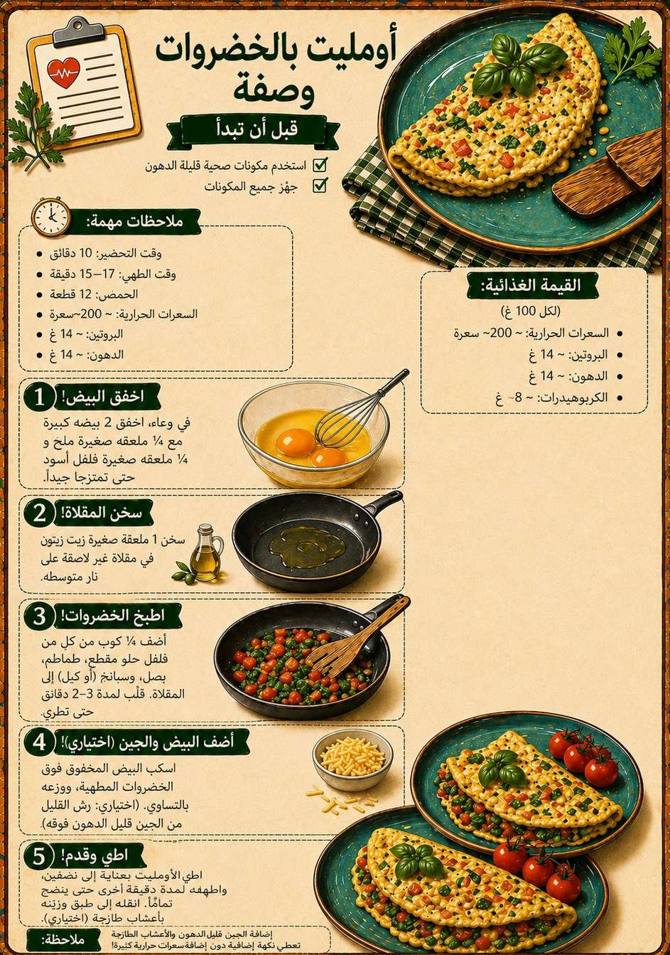 أومليت بالخضروات