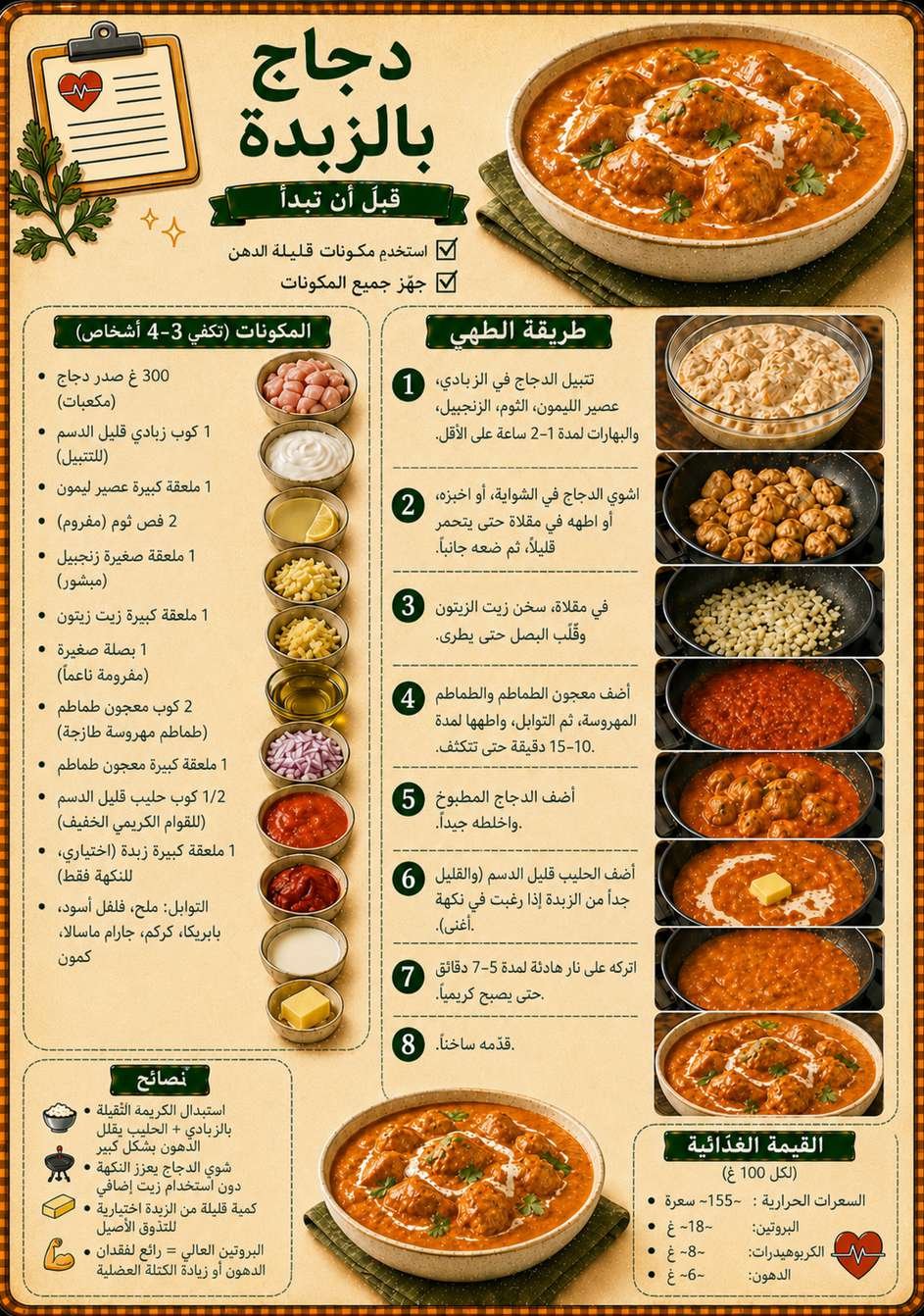 دجاج بالزبدة (Butter Chicken)